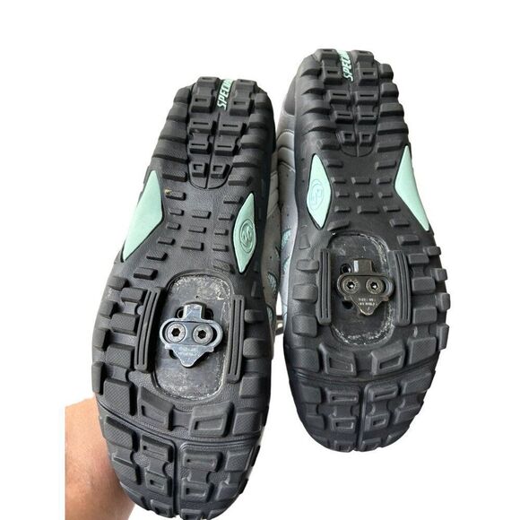 Specialized Women's Tahoe Mountain Bike Shoes Gray & Mint Size 42 EU 10 US 8.5 - Picture 9 of 9